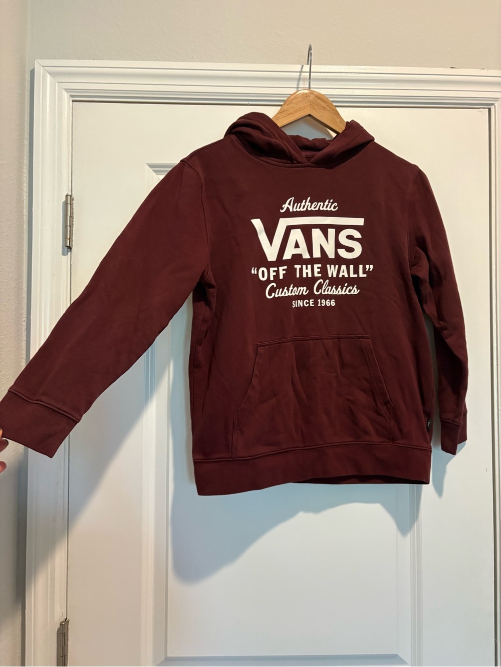 Vans Kids Maroon 'Off The Wall' Pullover Hoodie